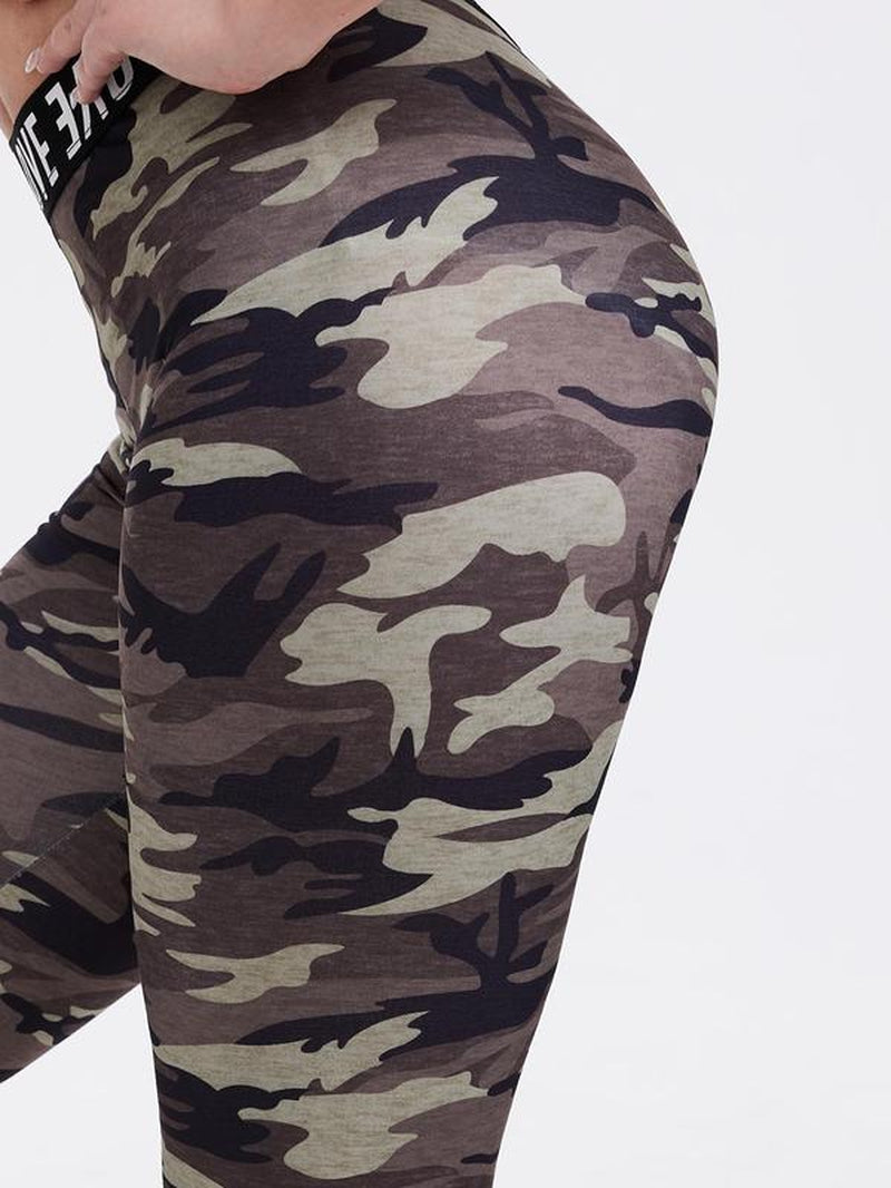 Camo Print High Waist Comfy Leggings