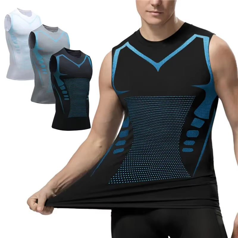 SculptPro™ – Men's Ionic Slimming Compression Vest